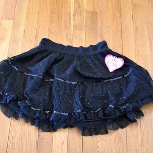 NWT Candies Girls Black Sequin Skirt-Size 16